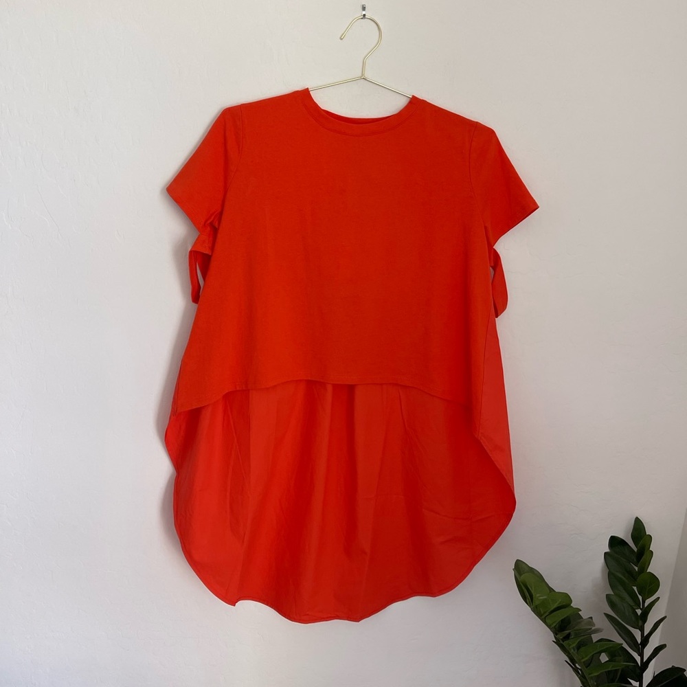AFTERMARKET Orange Short Sleeve Top